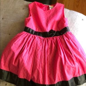 Pink polka dot dress
